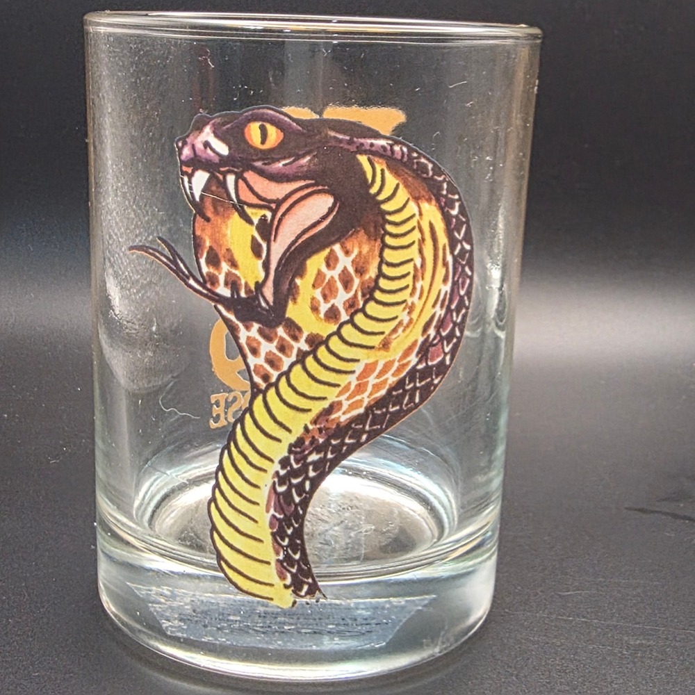 Ed Hardy Whiskey Glasses Set of 3 Clear Gold Tattoo Art Tiger Cobra Gorilla Good - Picture 4 of 8